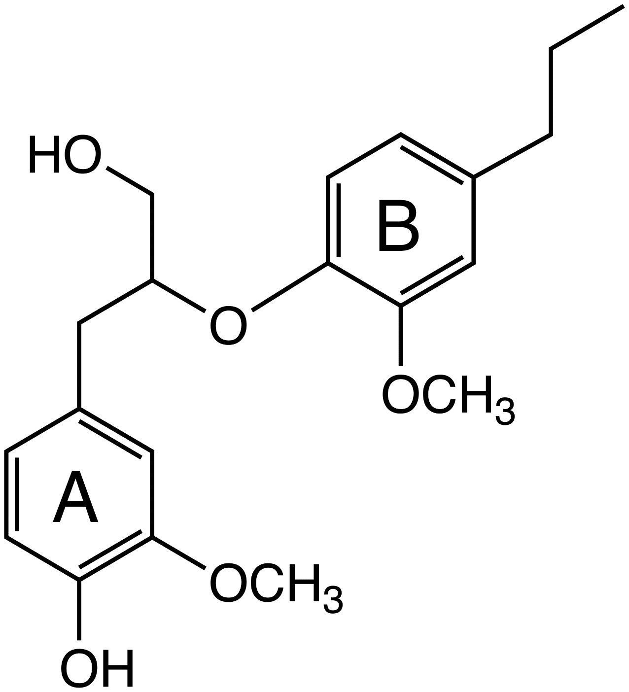 3-(4-hydroxy-3-methoxyphenyl)-2-(2-methoxy-4-propylphenoxy)propan-1-ol image